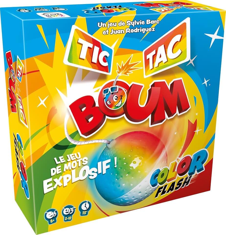 Asmodee - Tic Tac Boum Color Flash - Jeux de société - Jeux de Cartes - Jeu Famille, Adultes et Enfants à partir de 8 Ans - 3 Joueurs - 30 Min - Version Française