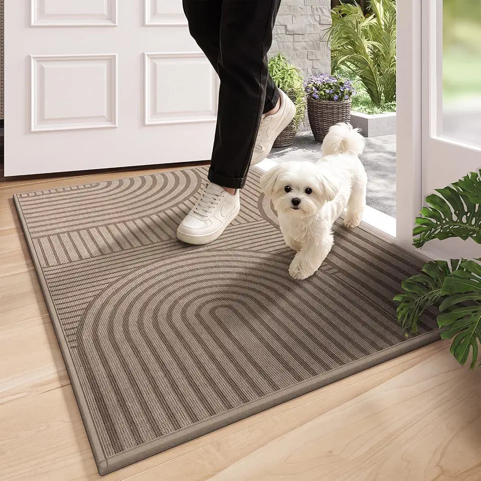 Door Mat Indoor Entrance Front Entry Mats,24''x35'',Brown