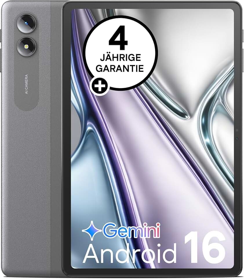 TABWEE T50 Android 16 Tablet 11 Zoll mit Geimini Ai 4.0