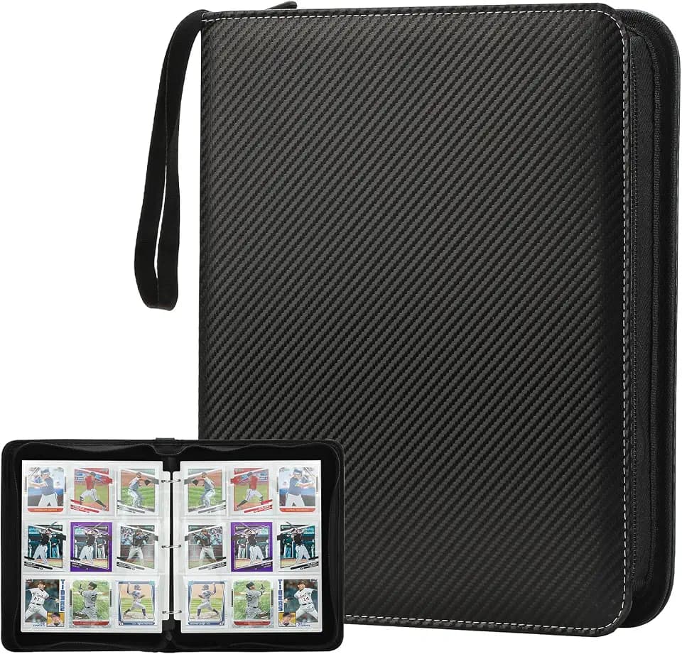 9-Pocket Trading Card Binder Holds 720 Cards PU Card Storage Album
