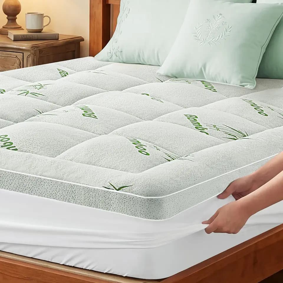 Matratzentopper 140x200 cm, Matratzenauflage aus Bambusfaser-Viskose