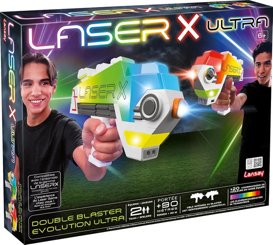 Lansay - Laser X Doppel Blaster Evolution Ultra - 2 Spieler - Ab 6 Jahren