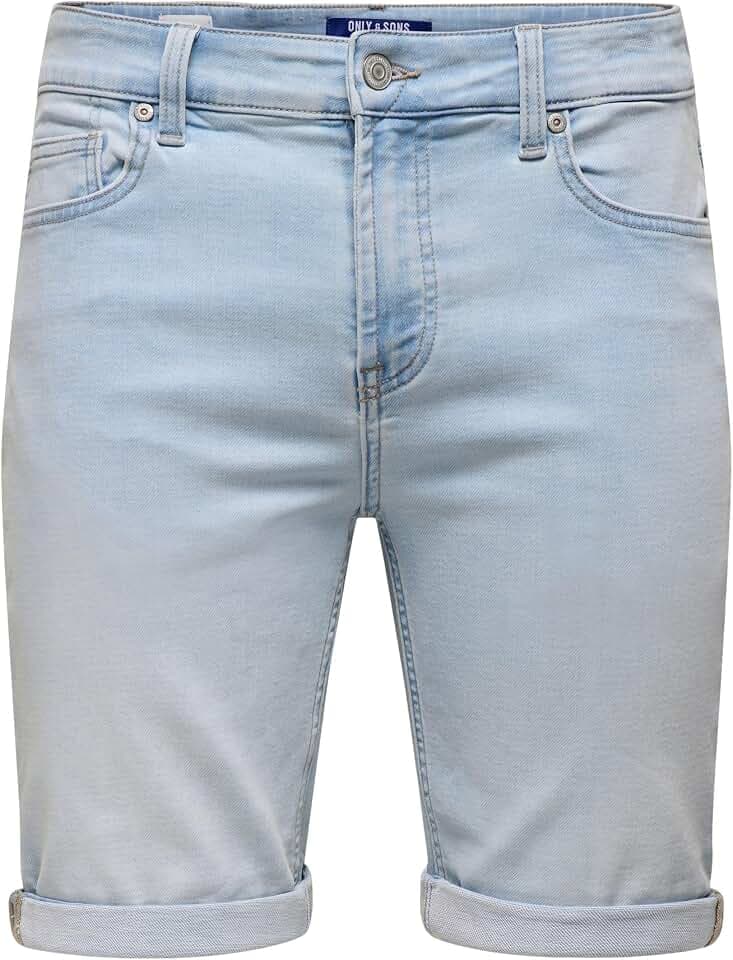 Only & Sons Male Jeans-Shorts ONSPLY Mittlere Taille Normal geschnitten Shorts