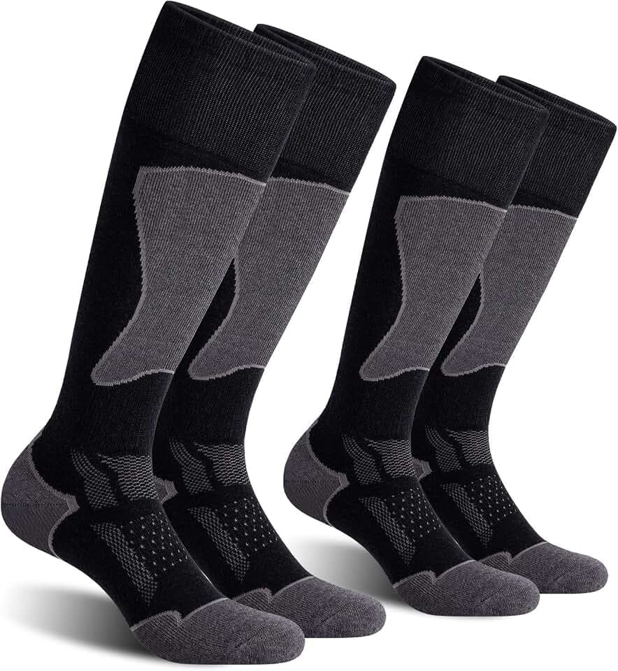 CS CELERSPORT Unisex Wool Ski Socks for Snowboard 2-4 Pairs