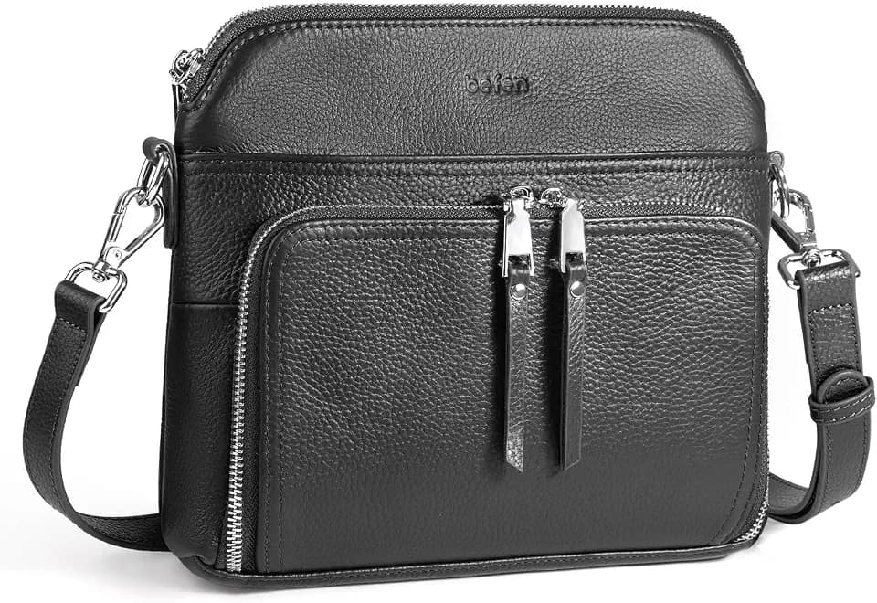 befen Genuine Leather Crossbody Bags for Women Travel Wallet Purse