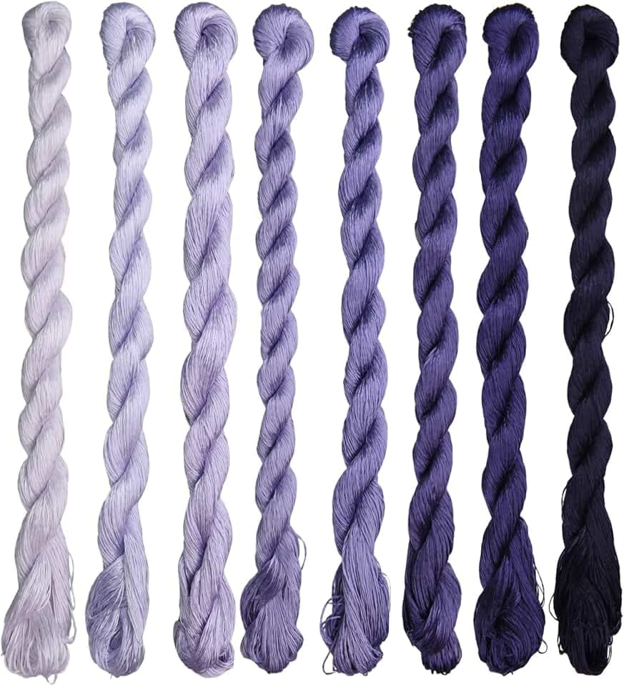 Natürliches 100% Seidengarn, handgefertigtes Stickgarn, Seidenstickgarn (87)