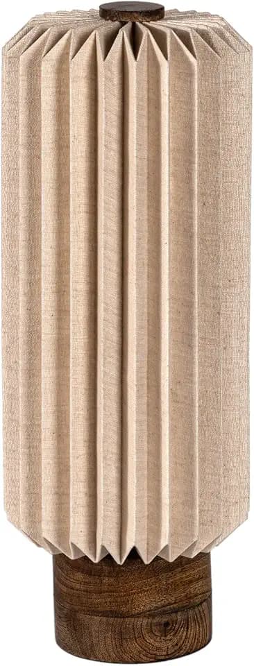 JONATHAN Y Banks 15.75" Minimalist Small Pleated Column Lamp, Natural