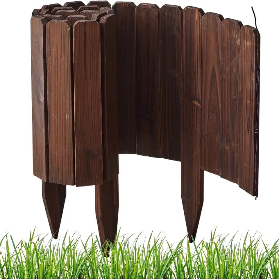 Garden Border Edging Garden Fence No Dig Landscape Border Lawn Border Decorative Flower Bed Fence Courtyards Planting Tree Fence Yard Patio Path Edging -11.8" H x 48" L (1PACK)