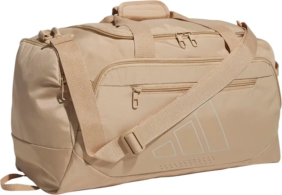 adidas Defender Duffel Bag, Warm Sandstone Beige/Wonder Alumina Grey, OSFA