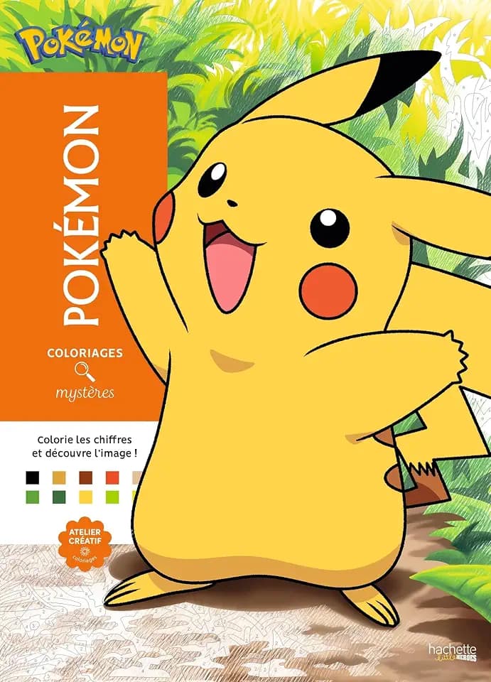 Coloriages mystères - Pokémon: Colorie les chiffres et découvre l'image