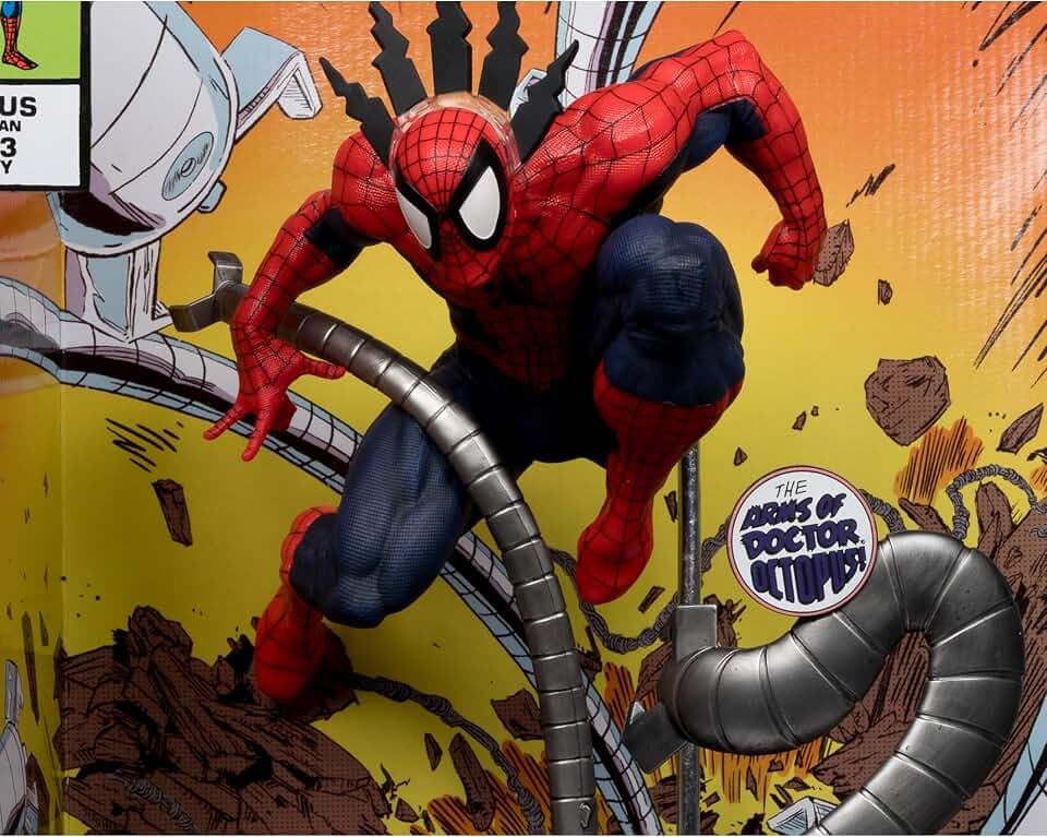 McFarlane Toys- Marvel Spider-Man 1:6th Scale Collectible with Scene & Comic (Marvel Tales #223)