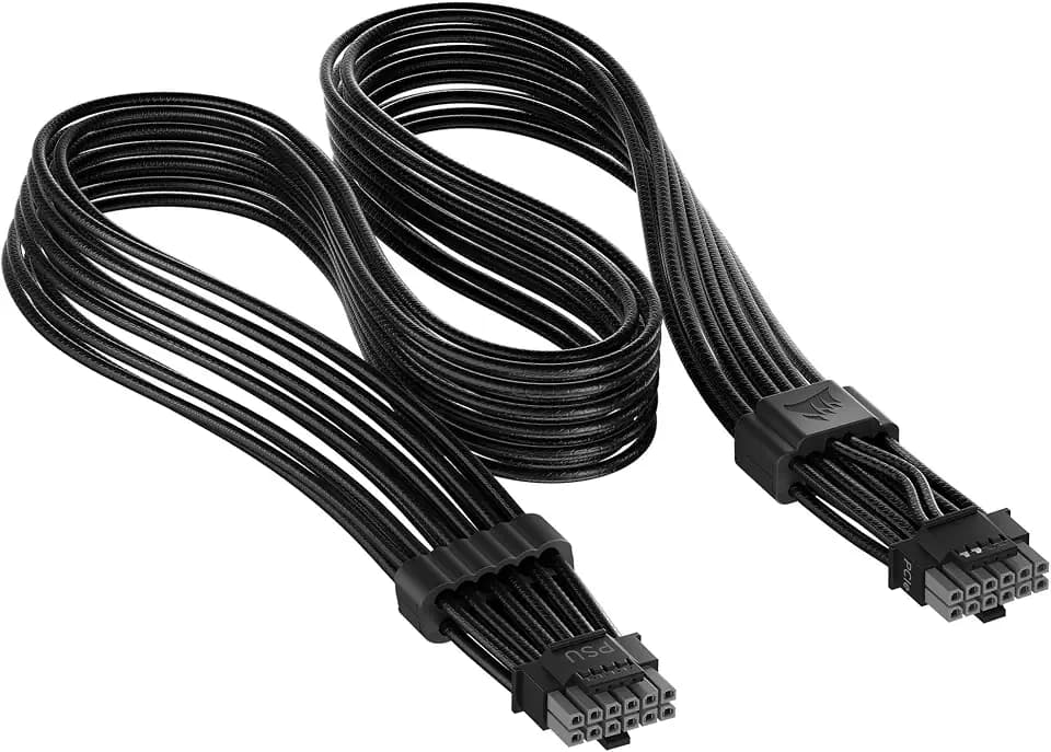 Corsair ThermalProtect PCIe 5.1 600W 12V-2x6 Cable – Black