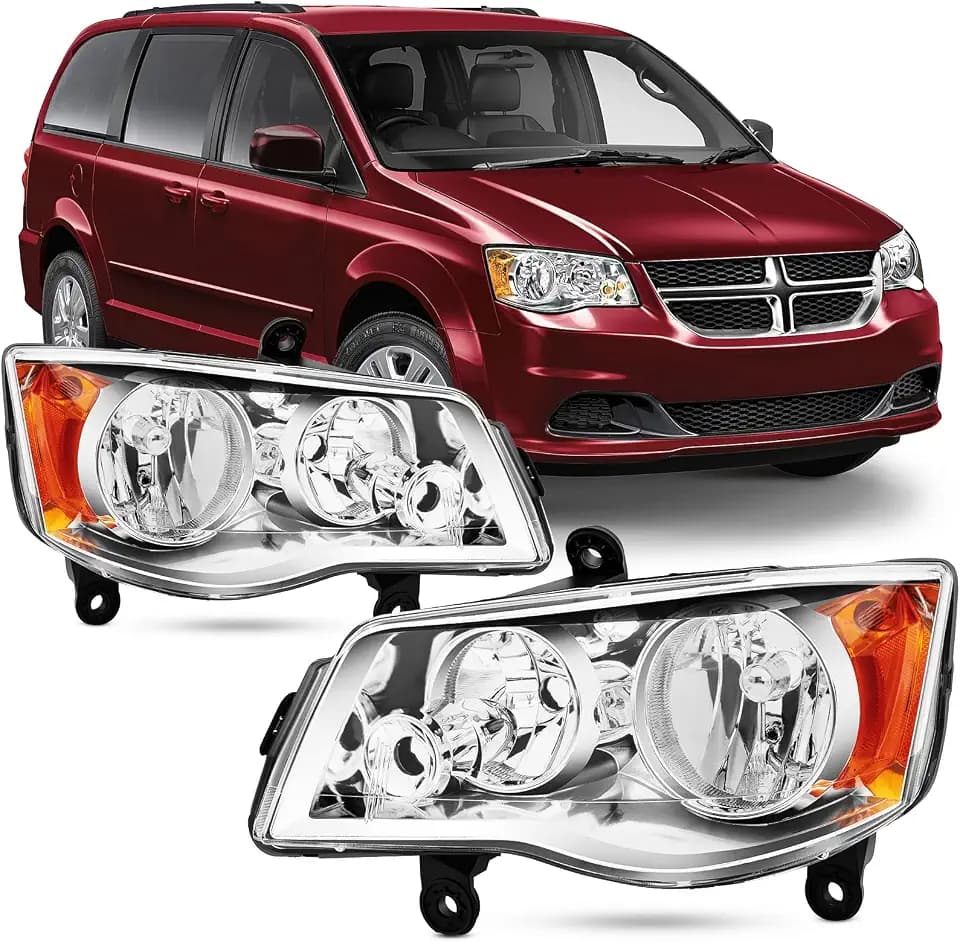 Headlight Assembly Compatible with 2011-2020 Dodge Grand Caravan