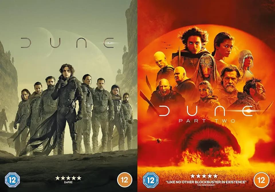 Dune 1-2 DVD Collection - Dune / Dune Part 2 DVD - Dune 2021 DVD / Dune - Part Two DVD 2024
