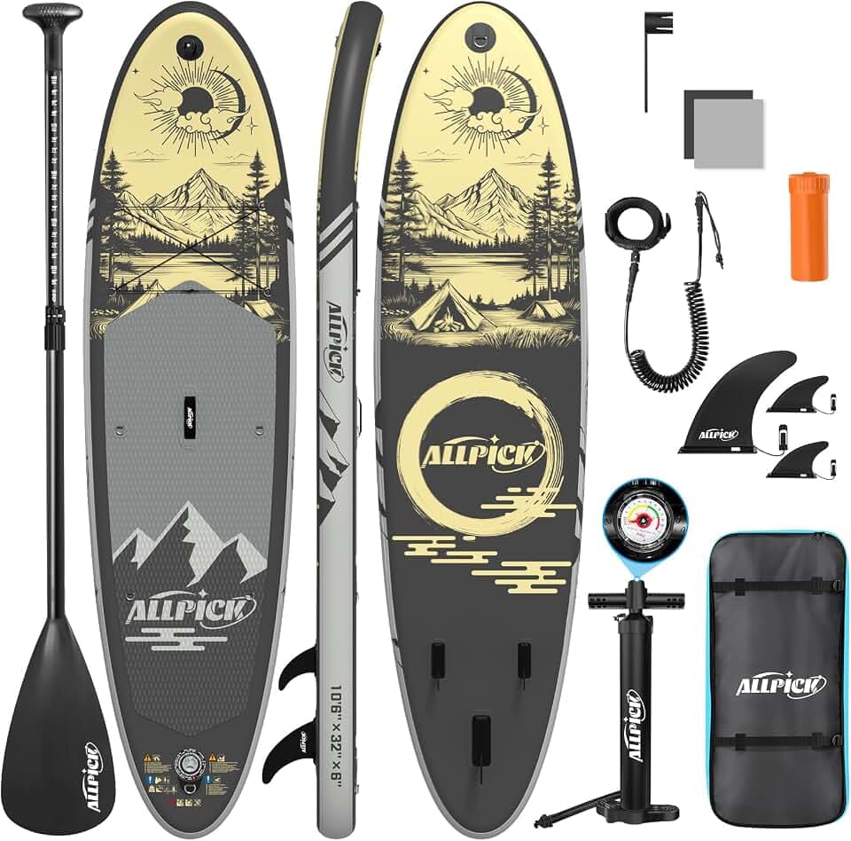 ALLPICK Stand Up Paddling Board Aufblasbar, SUP Board Set, 200kg