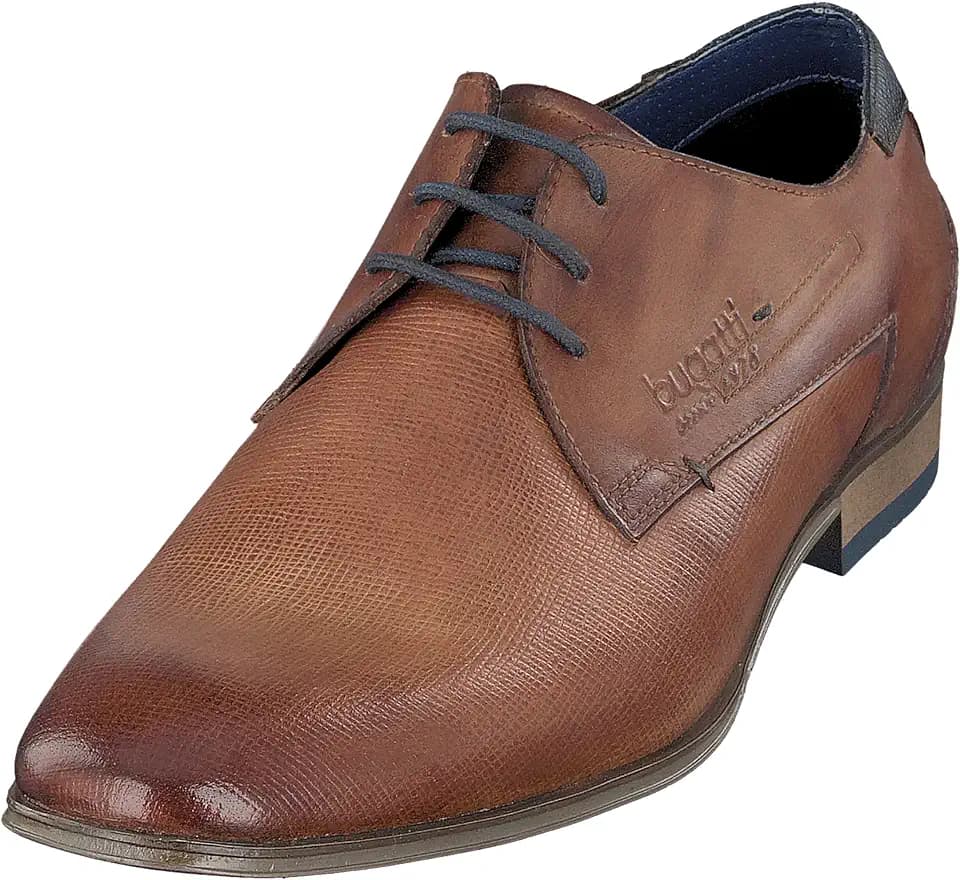Bugatti Herren Business Halbschuh aus Leder, Derby mit Two-Tone-Finish