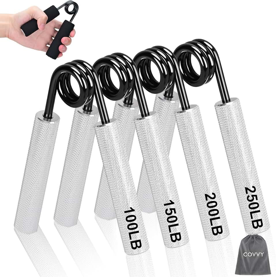 Griffkraft Trainer Set,50/100/150/200/250LBS Handgriff Trainer,rutschfester Metall unterarmtrainer Hand Grip Strength,Fingerverstärker, fingertrainer für Muskelaufbau Training