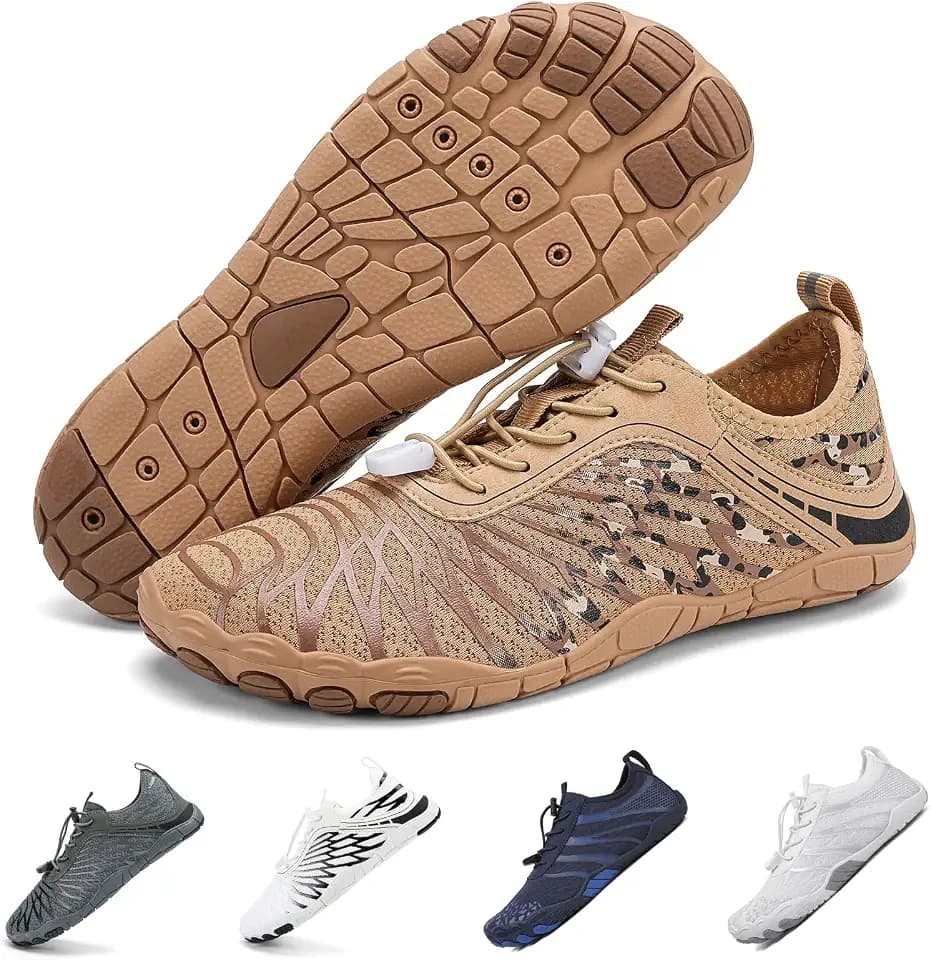 Hiking Barefoot Shoes for Women Men Breathable & Non-Slip Athletic Barefoot Wide Toe Water Shoes Lightweight Perfect for Walking,Running,and Swimming
