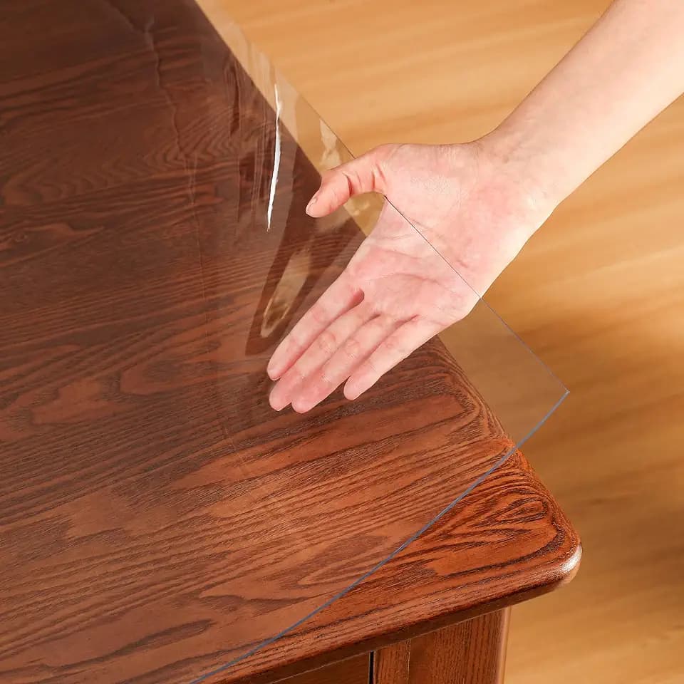 ETECHMART Clear Table Cover Protector 30 x 72'', 1.5mm Plastic Desk Mat
