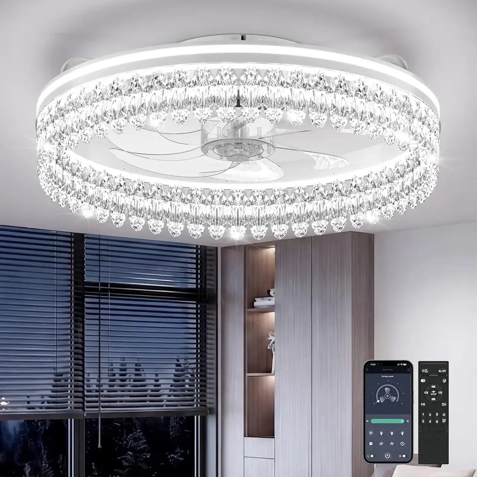 AIKVSXER Ceiling Fan with Lights and Remote, 20in Modern Ceiling Fans