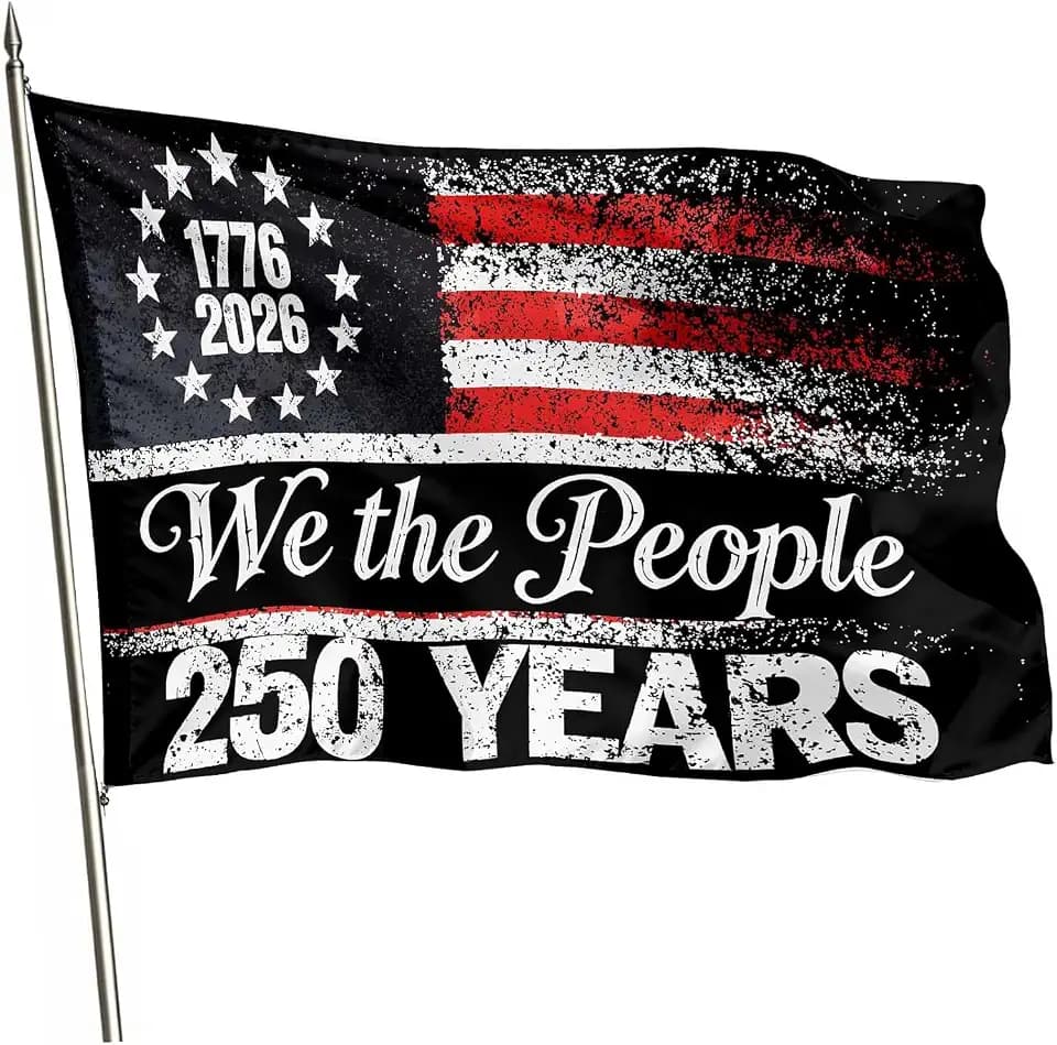 America's 250th Anniversary Flag, 3 Ply Year American Anniversary Flag- Double Sided,4th of July We The People 1776 Yard Flags For Outside 3x5 Ft Double Sided Outdoor Banner Decorations
