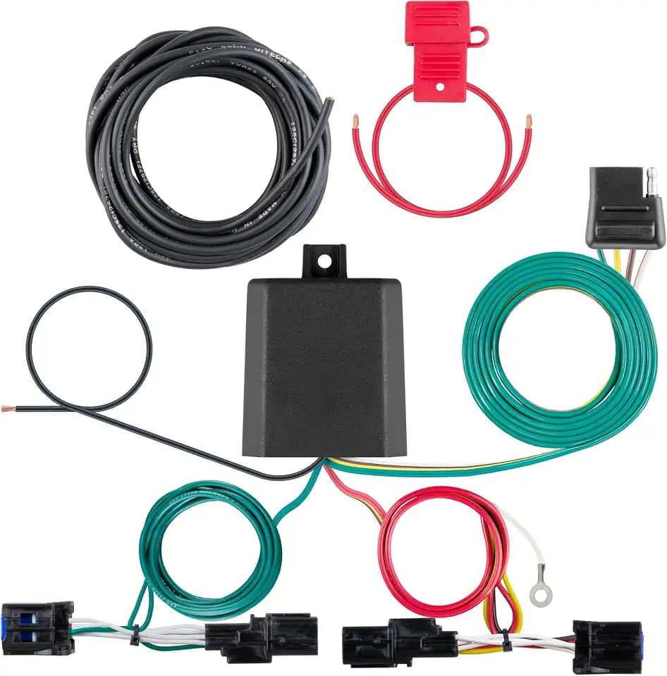 CURT 56474 Vehicle-Side Custom 4-Pin Trailer Wiring Harness, 4-Way Flat, Fits Kia Sorento 2021-2024 with LED Taillights, Kia Sportage 2023-2025, Battery Connection Required