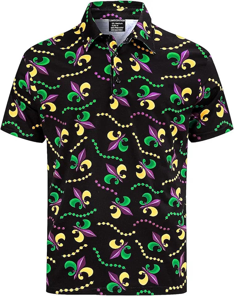 Men's Novelty Short Sleeve Golf Polo Shirt