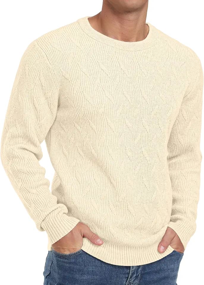 Sailwind Herren Strickpullover Rundhalsausschnitt Pullover Basic Strickwaren Mit Langen Ärmeln Winterpullover Männer Sweater