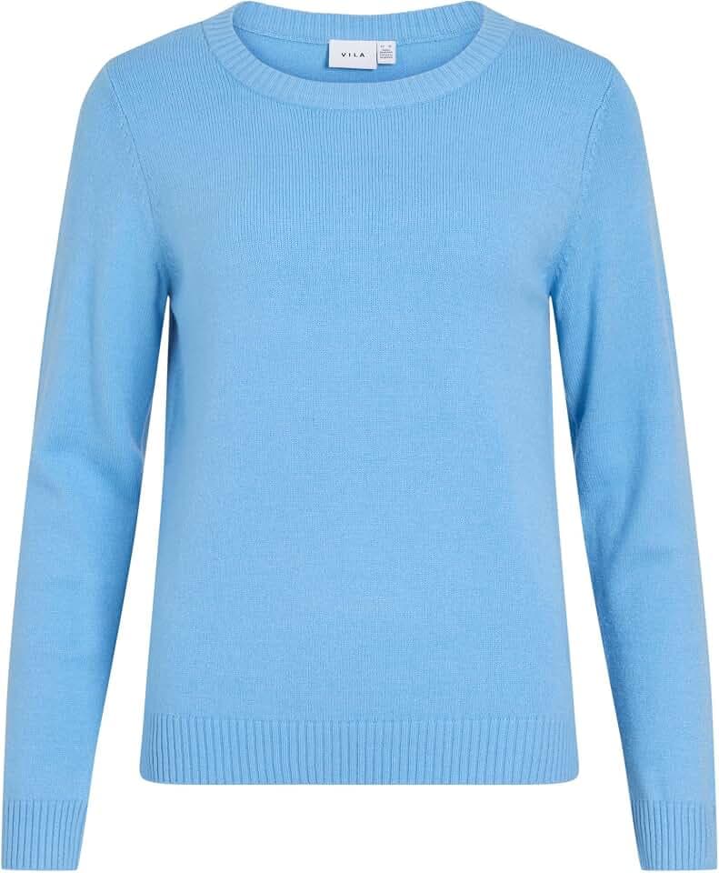 Vila Damen Viril O-Neck L/S Knit Top - Noos Viril O-Neck L/S Knit Top - Noos (1er Pack)