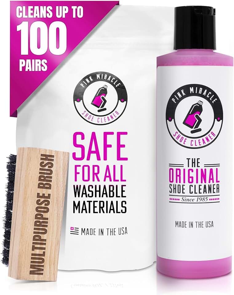 Shoe Cleaner Kit for Sneakers, Leather, Suede, Canvas & Washable Fabrics