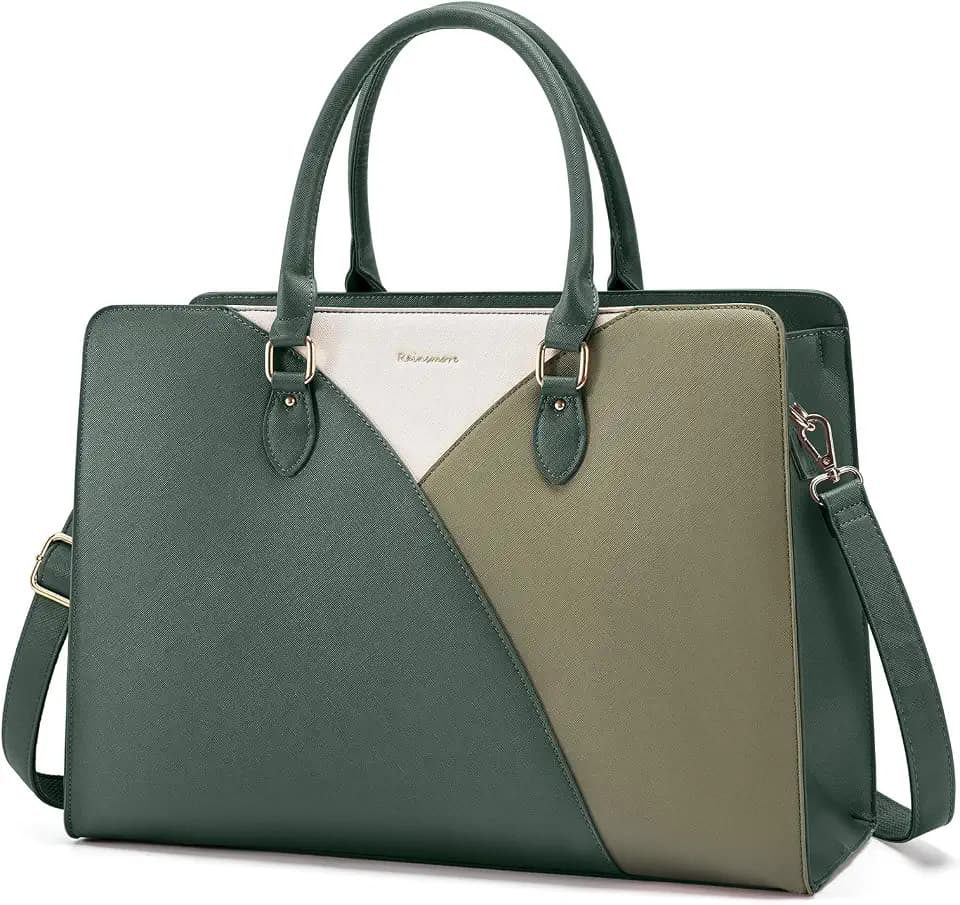 RAINSMORE Laptop Tote Bag for Women 15.6" Teacher Shoulder Work Bag Handbag