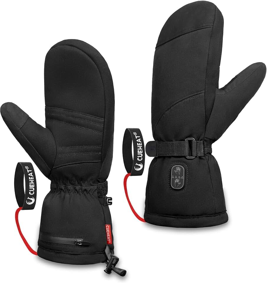 CUEHEAT FrostForge Heated Mittens, CH04, Black