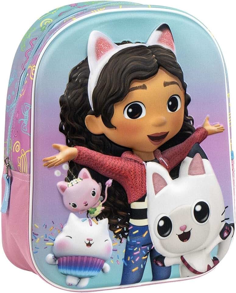 CERDÁ LIFE'S LITTLE MOMENTS Gabby's Dollhouse 3D Kinderrucksack, Maße 25,0 x 31,0 x 10,0 cm, Unisex, Kinder, Modell 22, Modell: 22 cm, 25.0x31.0x10.0 cm