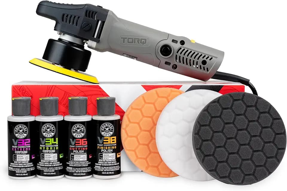 Chemical Guys, TORQX Random Orbital Polisher Kit, 800W Motor, 9-Piece