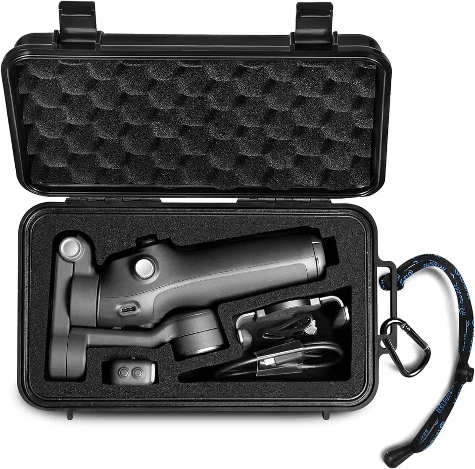 Lekufee Travel Waterproof Hard Case for DJI Osmo Mobile 8, Osmo Mobile 7P / 7 Gimbal Stabilizer and Accessories(Case & Bag Only)