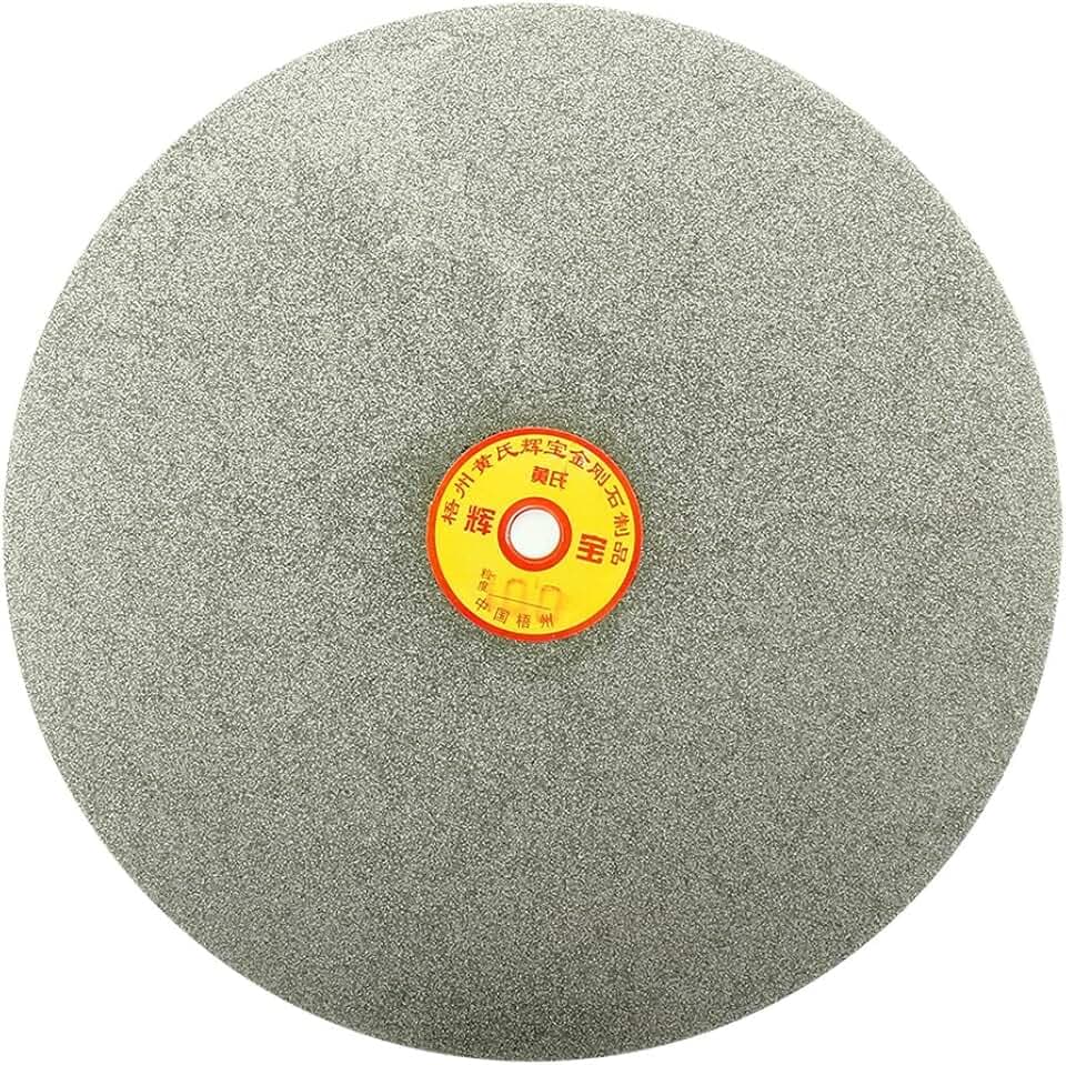 uxcell 250mm 10-inch Grit 100 Diamond Coated Flat Lap Disk Wheel Grinding Sanding Disc