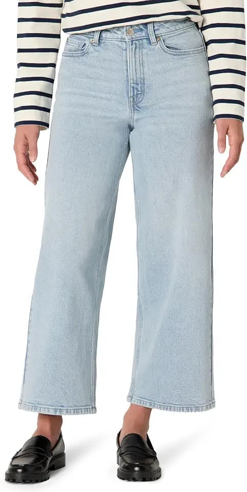 Amazon Essentials Women's High-Rise Wide Leg Crop Jeans