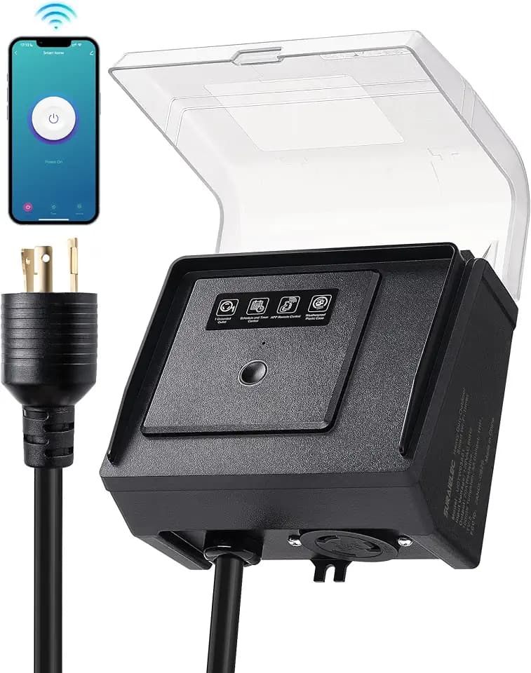 SURAIELEC WiFi Pool Timer for Above-Ground Pools, 20A 125V 1HP, NEMA L5-20R