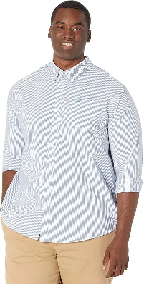 Dockers Men's Classic Fit Long Sleeve Signature Comfort Flex Shirt (Standard and Big & Tall)