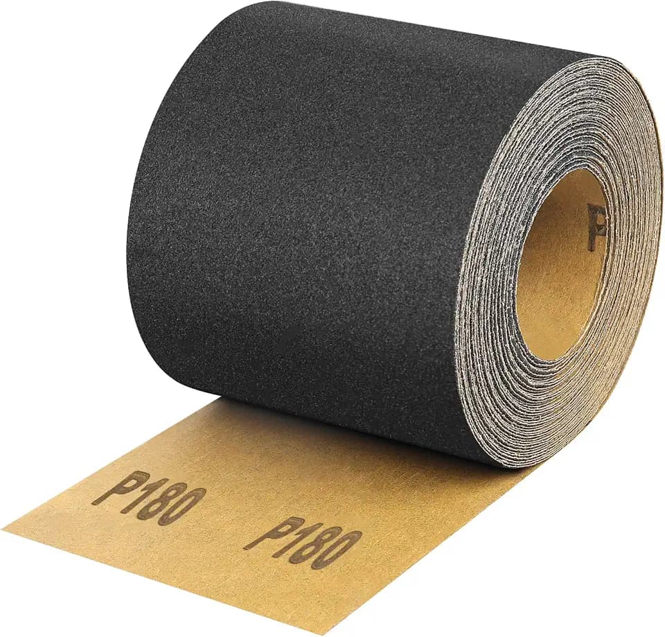 Sandpaper Roll 180 Grit, Wet Dry Sand Paper 3-2/3" Wide 11 Yard