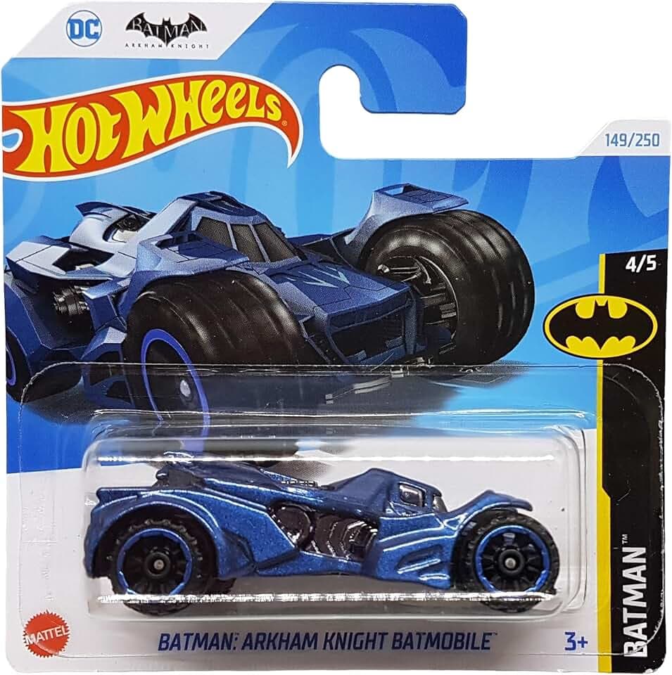 Hot Wheels - Arkham Knight Batmobile - Batman 4/5 - HTD85 - Short Card - DC - dunkelblau metallic - Mattel 2024 – 1:64