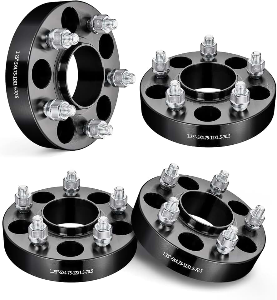 EVIL ENERGY 5x4.75 Wheel Spacers 1.25", 70.5mm Bore Hubcentric M12x1.5 Stud