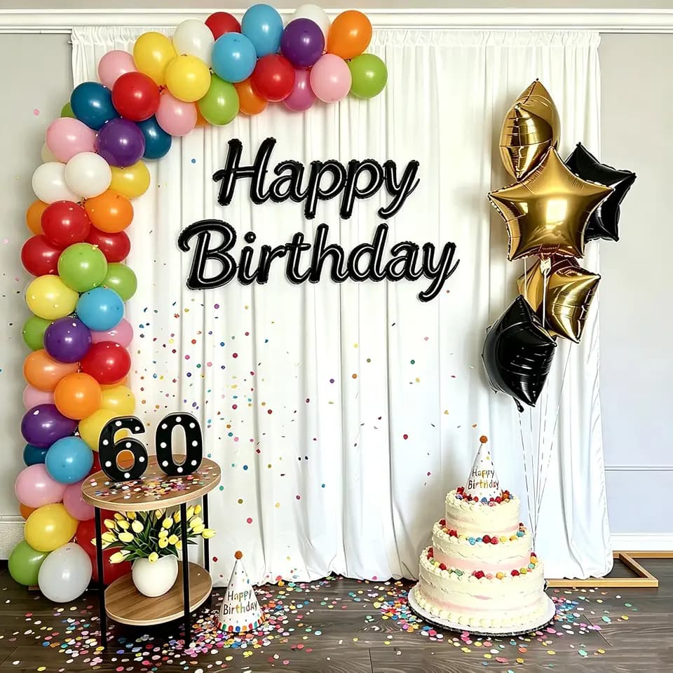 Large White Backdrop for Photoshoot Birthday Party Decorations 10ft x 10ft