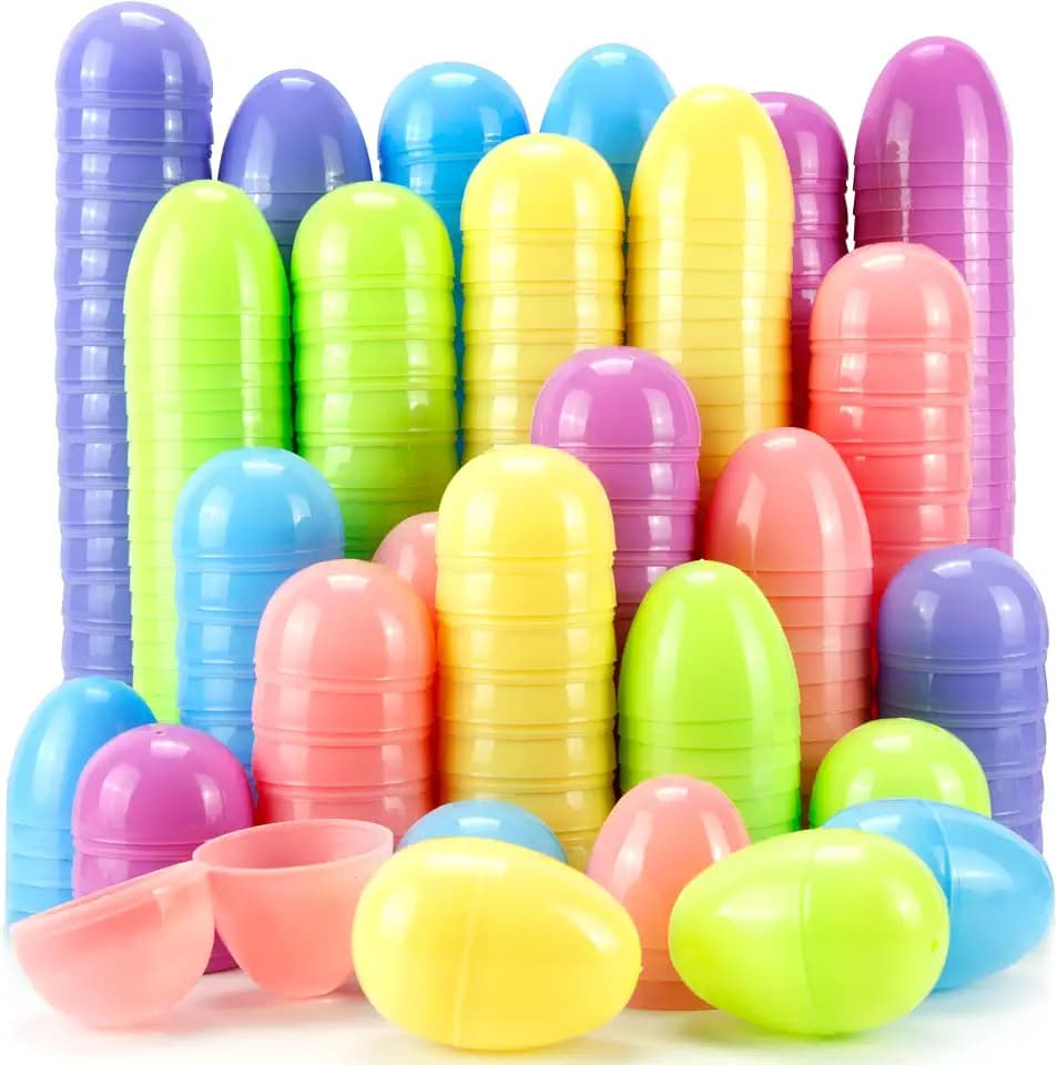 OCTERIC 512Pcs Easter Eggs, 2.3" Fillable Pastel Colors Plastic Easter Eggs Empty for Easter Hunt, Easter Basket Stuffers, Party Favor, Classroom Prize Supplies