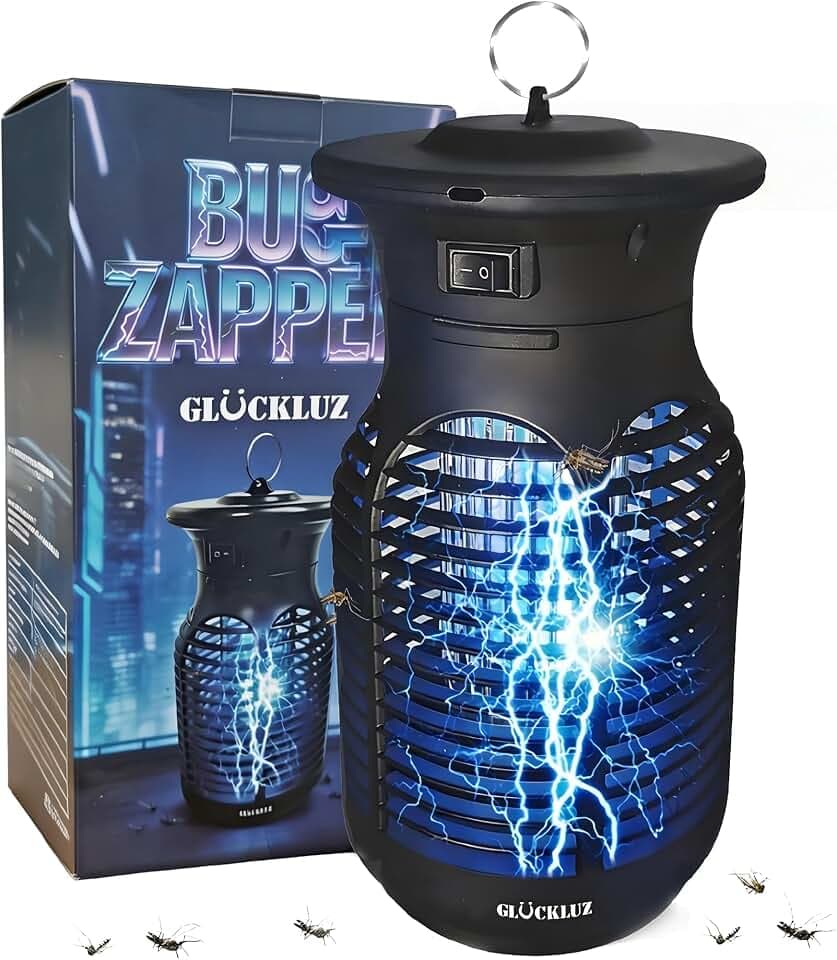 Glückluz Insektenvernichter Elektrisch 20W, Mückenfalle mit 365–395 nm