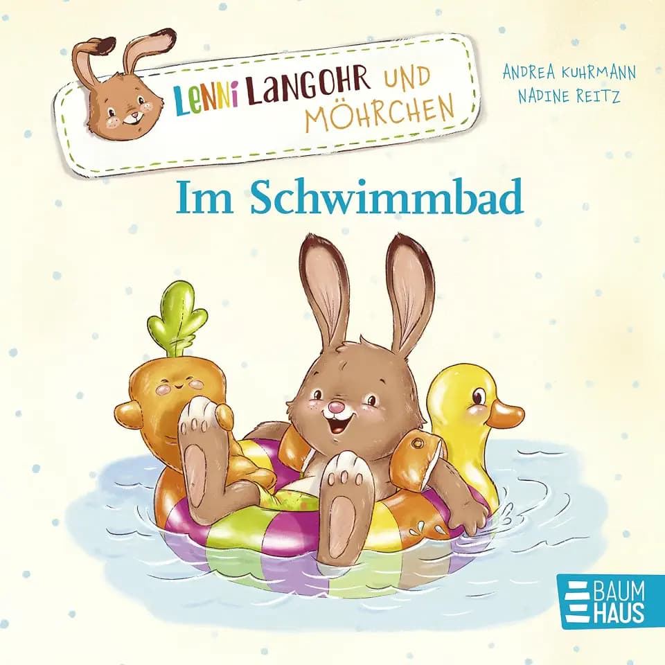 Lenni Langohr und Möhrchen im Schwimmbad: Mit Hase Lenni Langohr einen Ausflug ins Schwimmbad machen und spielerisch den Wortschatz fördern, für Kinder ab 2 Jahren