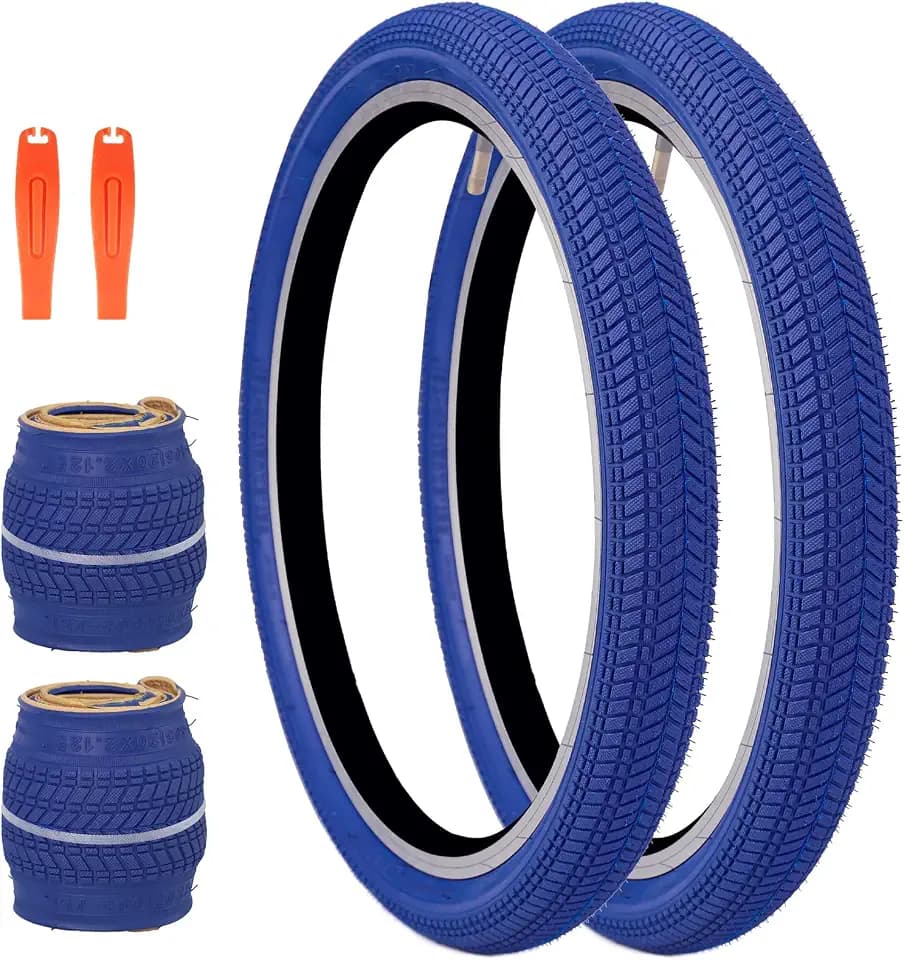 14/16/20/24/26 x 2.125 Bike tire 2 Pack 14/16/20/24/26 Bike tire Kids Bike Tires Folding Replacement Tires Fits Most Kids Bikes,Multiple Colors