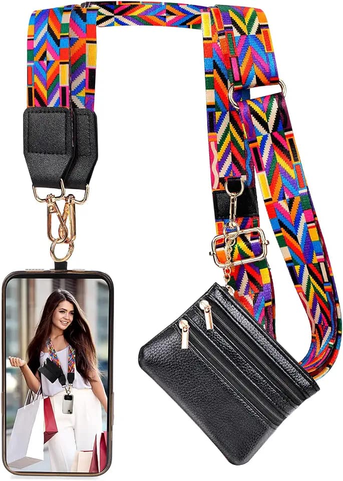XANGNIER Clip and Go Strap for Phone with Wallet Crossbody,Multicolor 10