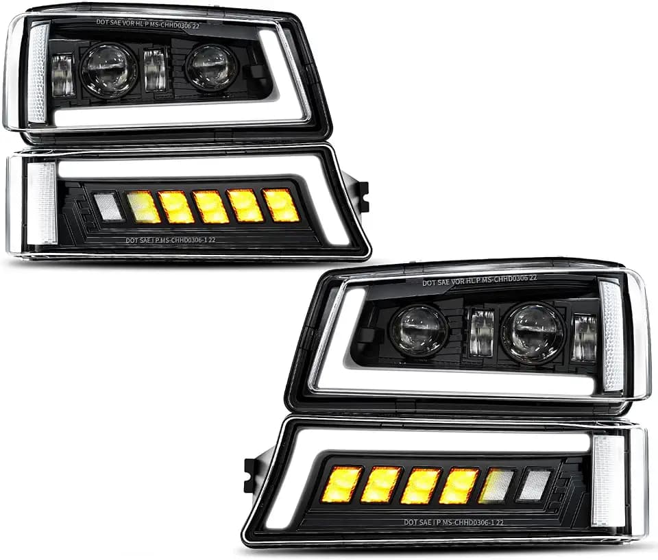 Z-OFFROAD New LED Headlight Assembly for 2003-2006 Chevy Silverado 1500