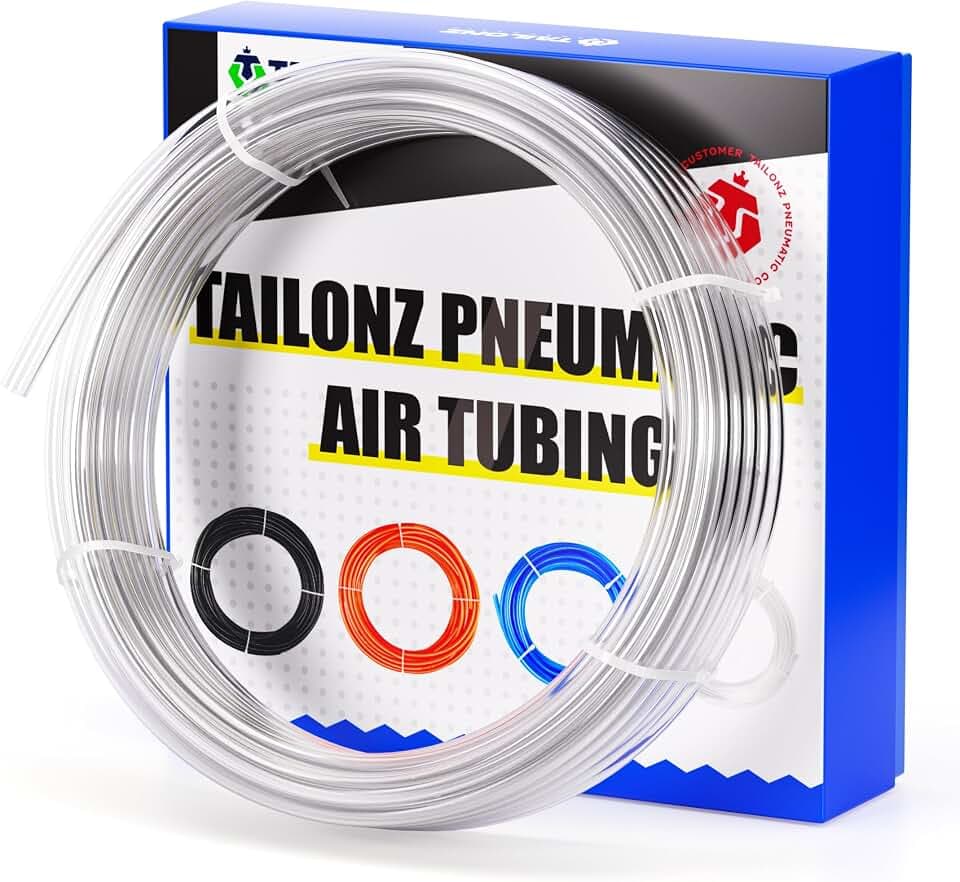 TAILONZ Transparent 6mm PU Druckluftschlauch 10M Pneumatikschlauch